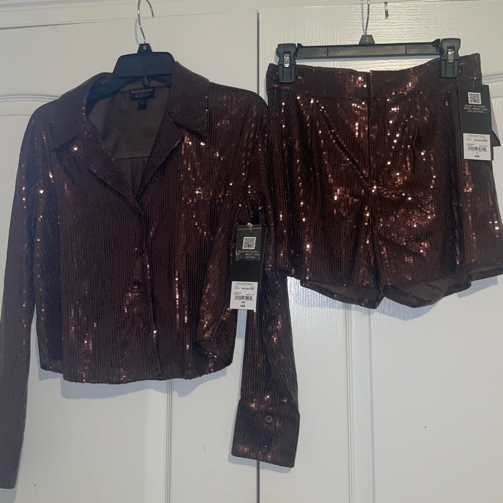 Sequin Jacket and Shorts Set